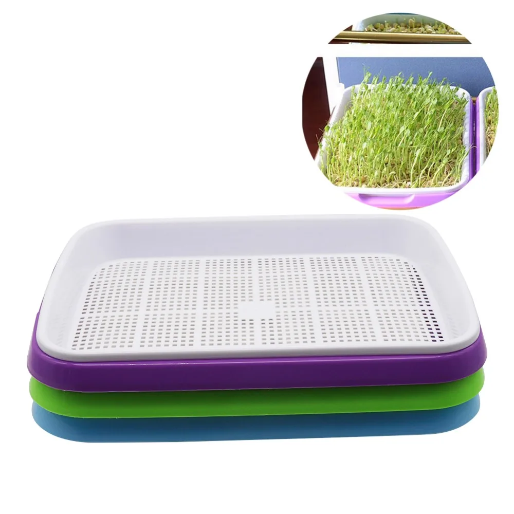 

Double-Layer Sprouts Nursery Tray Hydroponics Seed Pots Sprouting trays Vegetables Flower Plant Germination Tray Box 5 Sets