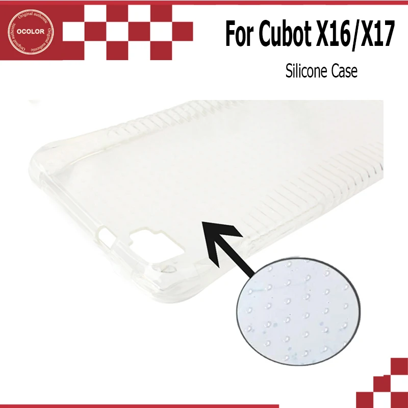 Ocolor для Cubot X16 X17 чехол прозрачный кремний TPU защитный задний Чехол телефон хорошее