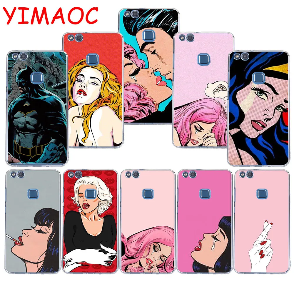 

YIMAOC 202z Japanese cartoon girl Soft TPU Case for Huawei P20 Pro P10 P9 P8 Lite P Smart Mate 10 lite 20 pro