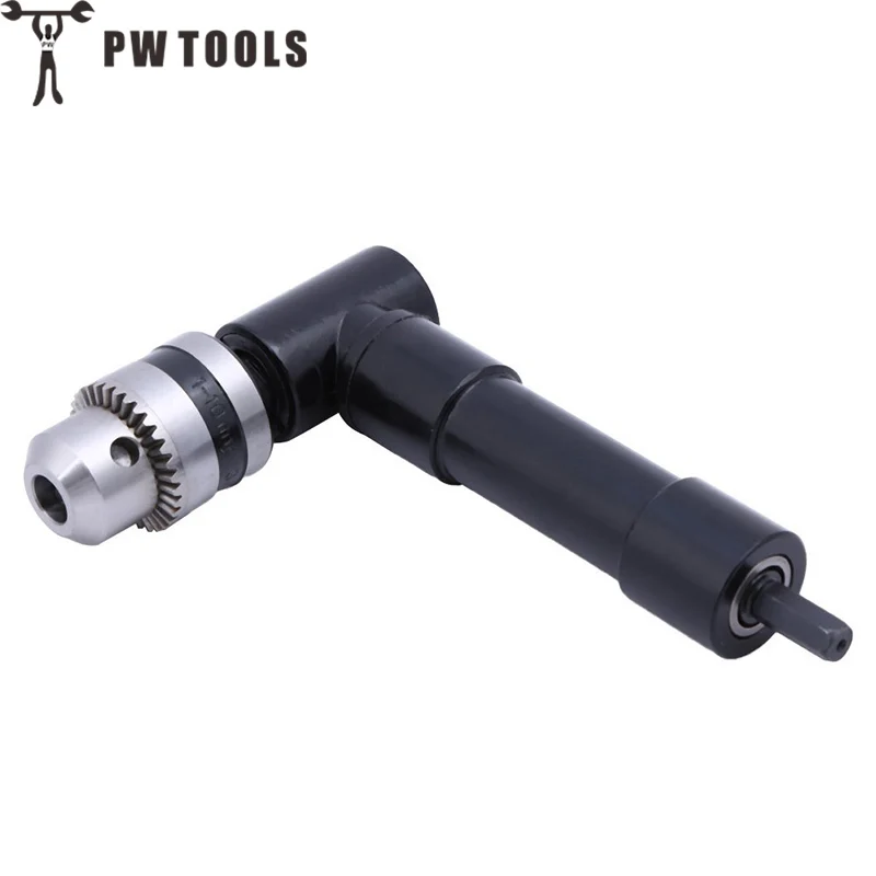 Vente Acier 90 Degré Angle Droit Mandrin Adaptateur 8mm Hex Shank Mandrin sans clé Extension Accessoire Accessoires D outils Électriques