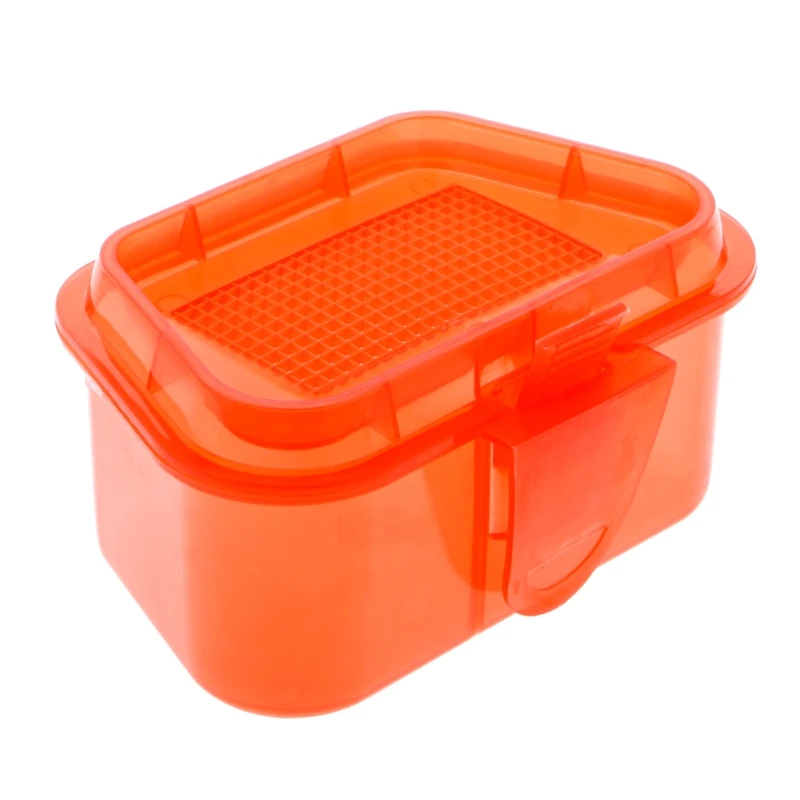 

Breathable Plastic Fishing Bait Storage Box Breathable Hole Bait Box Live Worms Earthworm Lures Container #20/25W