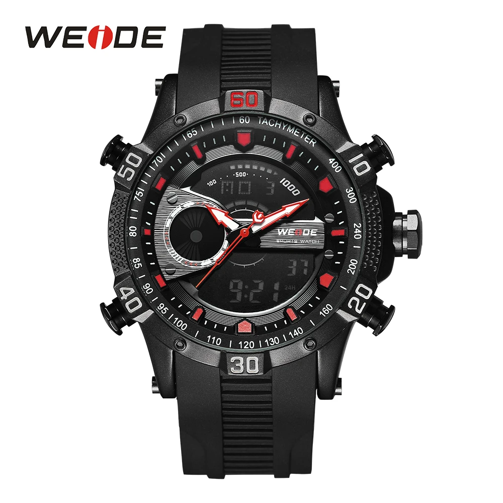 

WEIDE Mens Sport Watch Wristwatch Chronograph Back light Alarm Date Day Analog Stopwatch Quartz Wristwatches Relogio Masculino