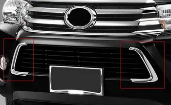 

For toyota hilux 2017 accessories chrome decorative down grill trim for toyota hilux revo 2015 2016 hilux revo decorative parts