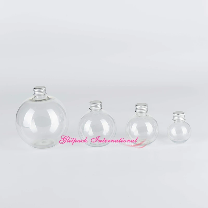 

50ml 60ml 150ml 250ml 290ml Globe Bottle plastic Clear drinking bottles round ball orbs charm vial diy special cosmetic ball jar