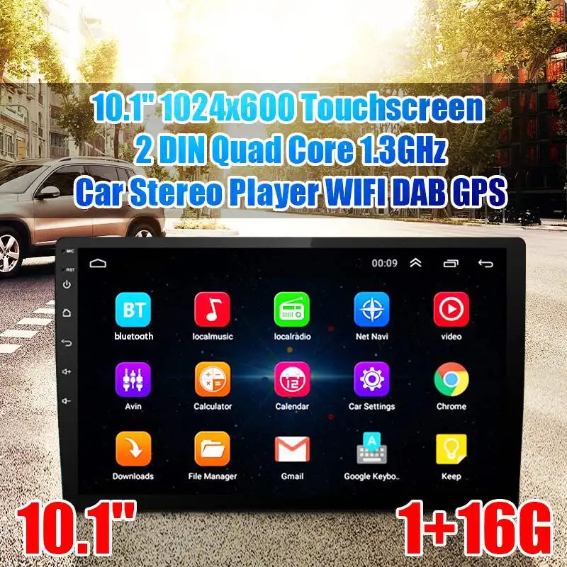 

7/9/10.1'' Android 8.1 Car Stereo 2DIN bluetooth WIFI Quad Core Radio Video MP5 Player Mirror Link Car Multimedia Player 1+16G