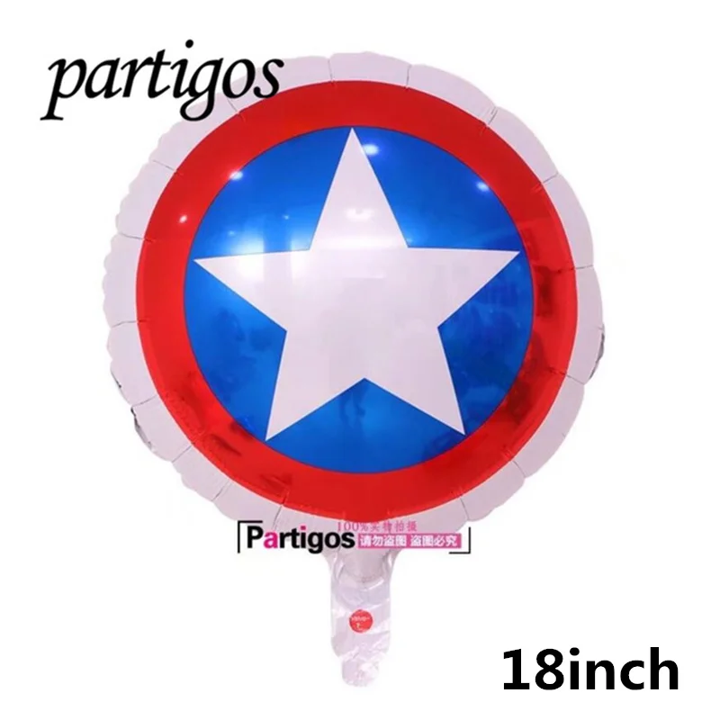 Специальные товары для украшения Дня независимости вечерние товары США фольгированные воздушные шары в виде звезд и полос Капитан Америка Globos - Цвет: 5pcs 18inch