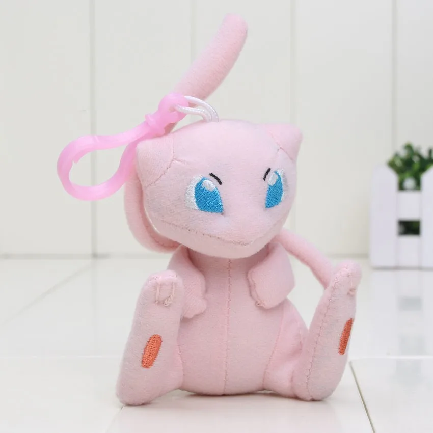 9-12 см Pocket Mew Piplup Bulbasaur Eevee Squirtle плюшевая игрушка чучела подвеска плюшевая кукла брелок с крючком