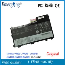 11.1V 47Wh New Original Laptop Battery for Lenovo ThinkPad T430U L11N3P51 L11S3P51 45N1090 45N1089 45N1091