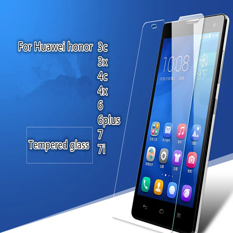 9H Hardness Screen Protector For Huawei Honor 3x 3c 4c 4x 6 6plus 7 7i