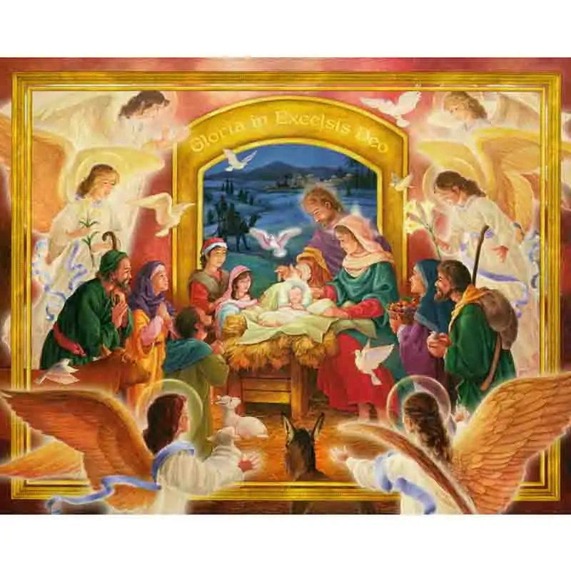 

Full Round Diamond "Religious Portrait" Mosaic Rhinestone Cross Stitch Diamond Embroidery Room Decoration KBL