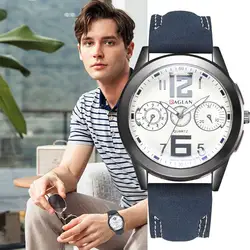 Мужские часы высокого качества кожаные мужские часы Blu Ray стеклянные наручные часы модные мужские кварцевые деловые часы 2019 Reloj Hombre