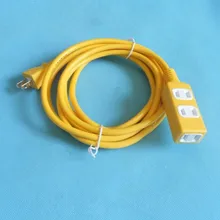 1 шт. электрической розетки переменного тока 125 В 15A США Plug к нам разъем 3 way 2 полюса контакт 3 м