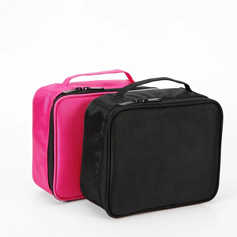 Черная, розовая женская косметичка, высокое качество, для путешествий, косметичка, органайзер на молнии, портативная косметичка, дизайнерская сумка для макияжа