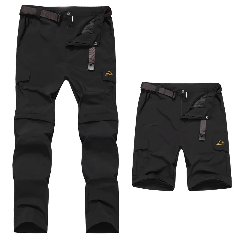 Pantalones de senderismo al aire libre de secado rápido extraíbles pantalones tácticos para hombre senderismo Camping pesca caza Pantalones talla grande