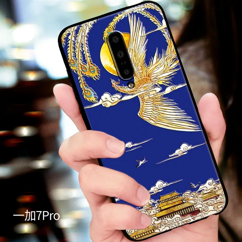 Китайские высказки Yu Yue Longmen карпы прыгающий Дракон ворота искусства для Oneplus 7 Pro