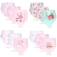Детский нагрудник из хлопка пропускающая воздух бандана для детей мультфильм детский фартук для кормления Гидрофильная ткань Детский шарф для мальчиков и девочек 3 шт
