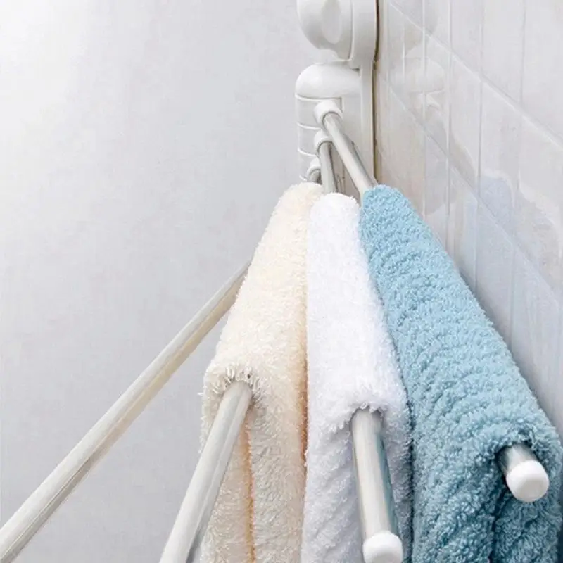 Adeeing ванная комната полотенца бары настенные 180 градусов вращения держатель для полотенец стойки дома двойной всасывания полка