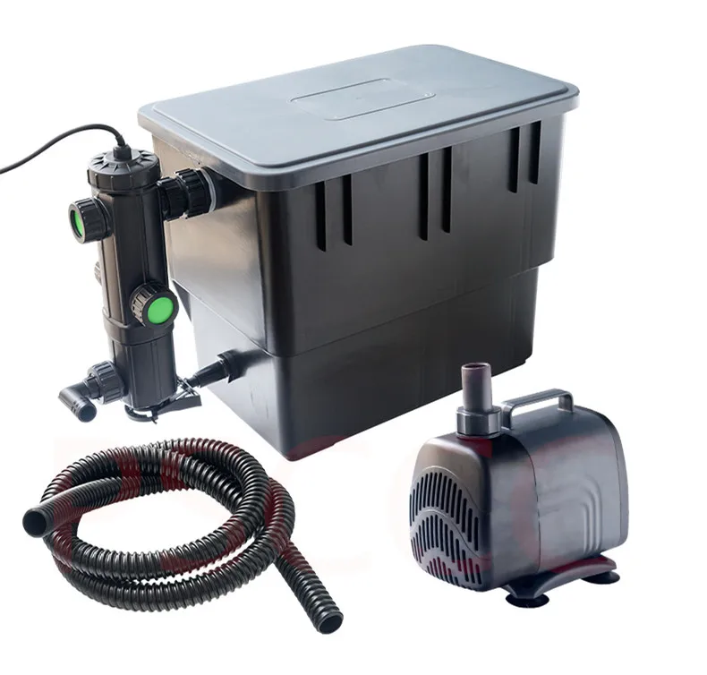 

Koi pond biochemical filter purification aquarium filtration equipment UV filter system.Garden pool treatment equipment