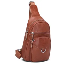 Модные Для мужчин Для женщин Слинг Грудь сумка из коровьей кожи Повседневное сумки на плечо для путешествия отдых Велоспорт BS88