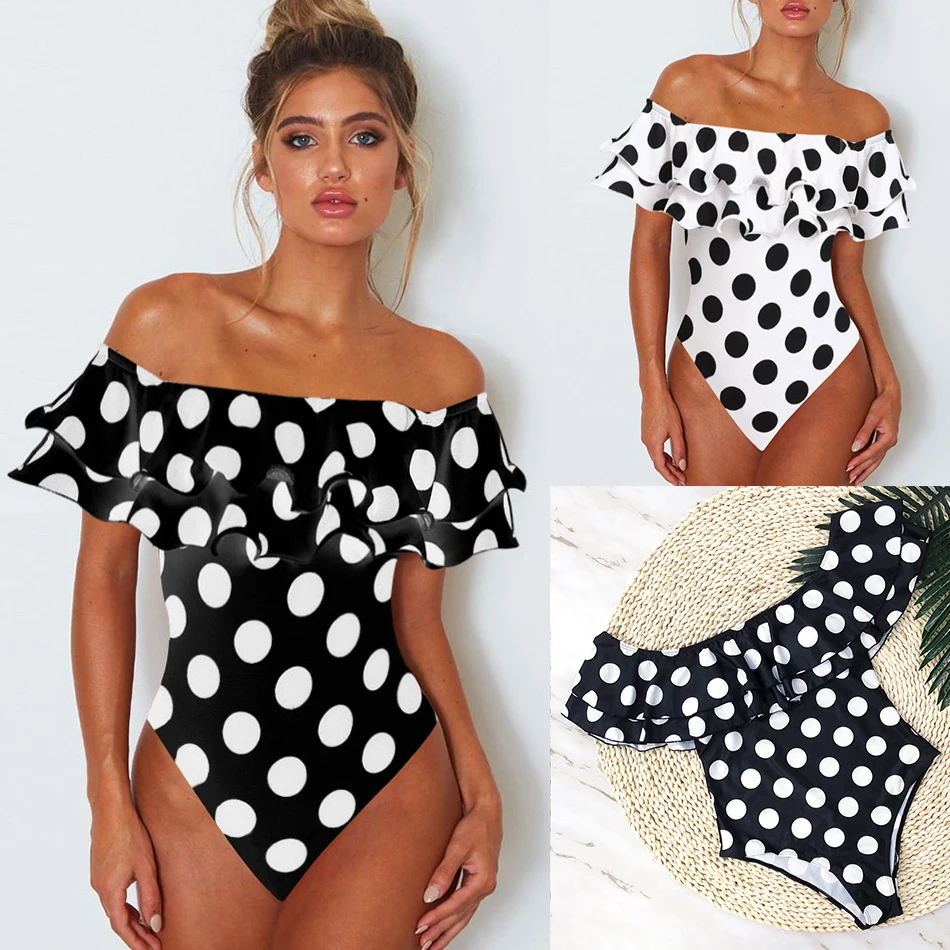 Polka Dot Ein Stück Badeanzug Frauen Rüsche Bademode Doppel Volant Body Vintage Monokini Badeanzug Maillot De Bain in Polka Dot Ein Stück Badeanzug Frauen Rüsche Bademode Doppel Volant Body Vintage Monokini Badeanzug Maillot De Bain aus Body Suits auf AliExpresscom Alibaba Group
