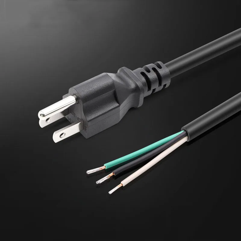 

2Pcs 1.5M US Power Cord Plug 3X 1.5 Square Meter Suitable For Computer Host Display Rice Cooker