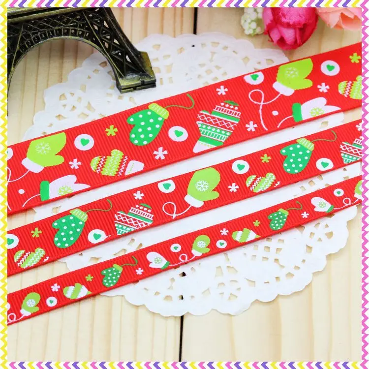 

Christmas Socks 3 Size Options Printed Grosgrain Ribbon material Headwear Party Decoration Diy Wholesale OEM P3462