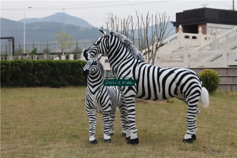Dorimytrader 2015 New 1 pc 43'' 110cm Huge Stuffed Plush Cute Simulated Animal Standing Zebra Toy, Free Shipping DY60310 (6)