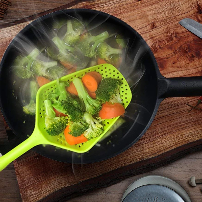 

2pcs/set Extra Large Slotted Spoon Kitchen Scoop Strainer Colander with Long Handle Kitchen Large Scoop Colander Pasta Strainer