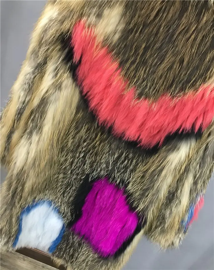 women real knitted fox fur coat long (24)