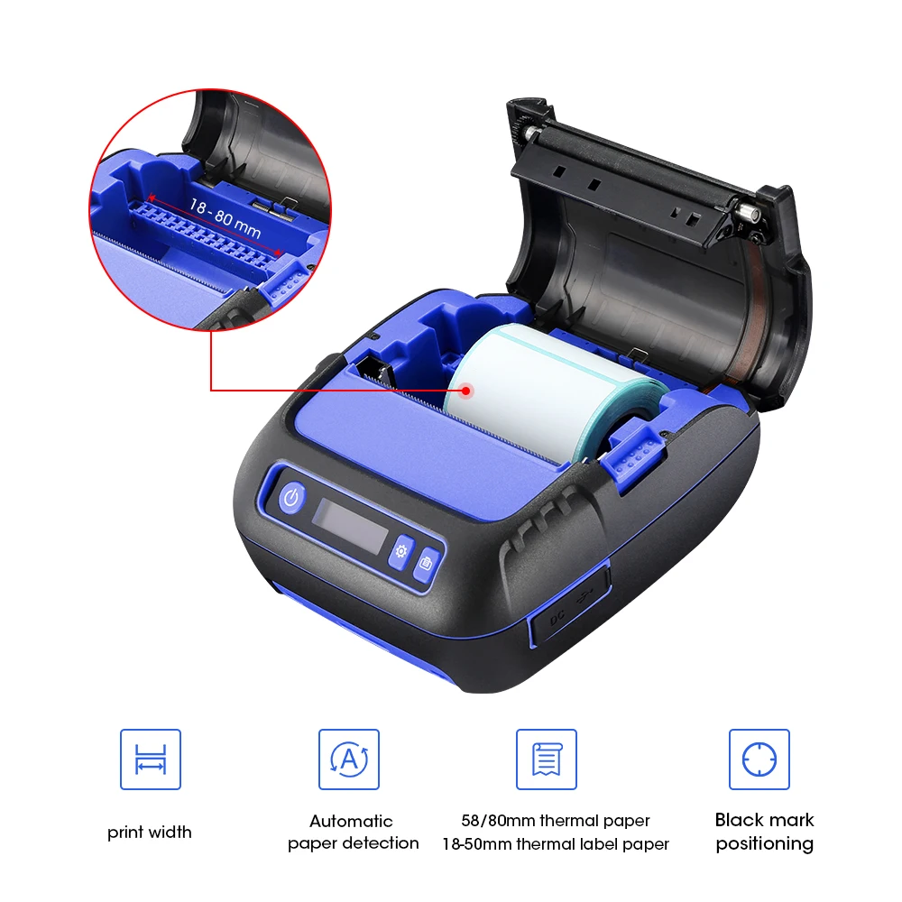 ISSYZONEPOS 3 дюймов Bluetooth minilabel принтер Термальность Стикеры для iOS и Android ценник ярлычок для примечания принтер для супермаркета/библиотеки