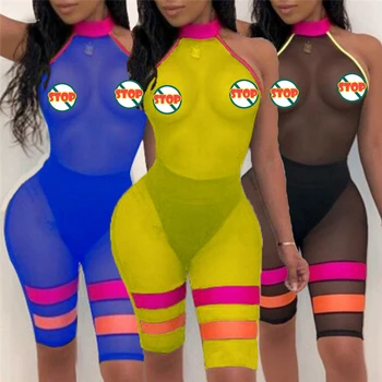 

Women Sexy Lingerie Perspective Mesh Sheer Bodysuit body sexy hot erotic Undwear Transparent see through Club Party catsuit