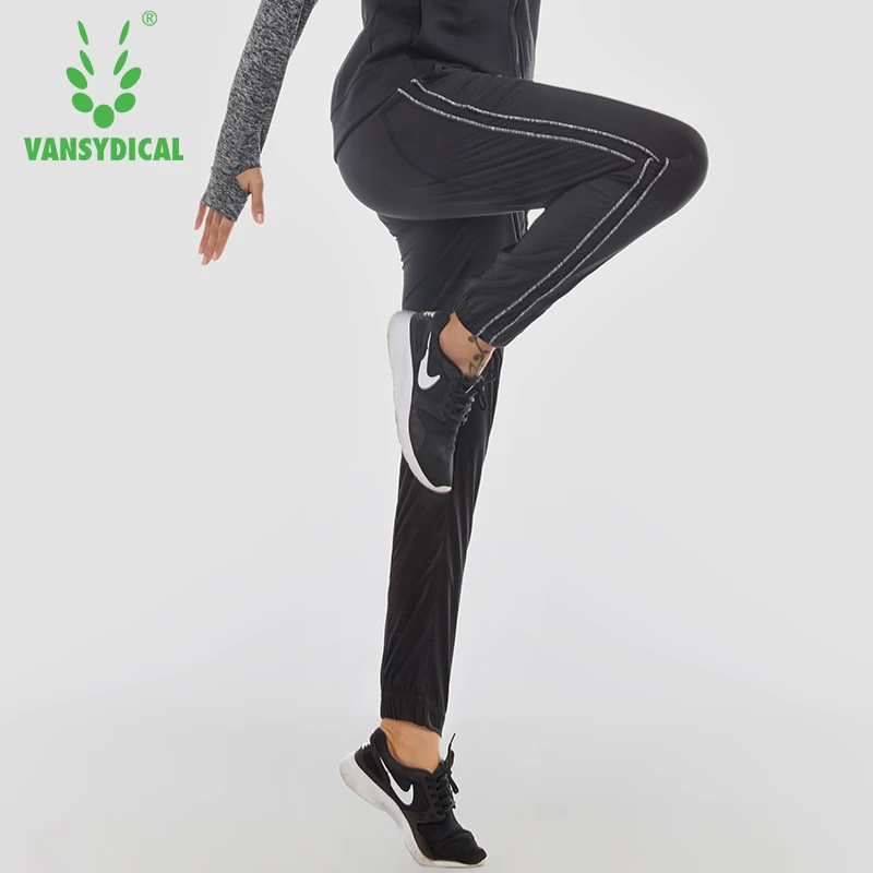 VANSYDICAL, женские свободные штаны, осенние и зимние штаны для йоги, фитнеса, бега, повседневные спортивные тренировочные штаны для женщин