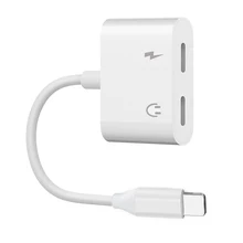 

2 in 1 Adapter For iPhone 7 8 X For Lightning Jack Charging Audio Adapter Headphone Splitter Converter Cable for iOS 10 11
