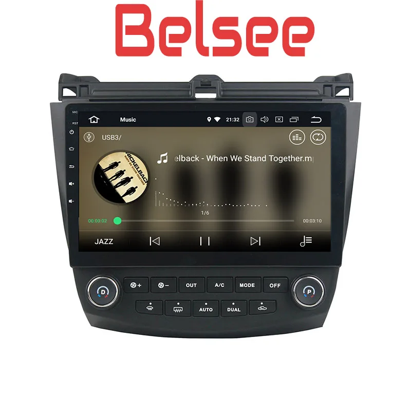 Perfect Belsee 10.1" Car Radio Stereo for Honda Accord 7th 2003-2007 Android 8.0 Octa Core 4GB 32GB Head Unit Autoradio GPS Audio Player 2