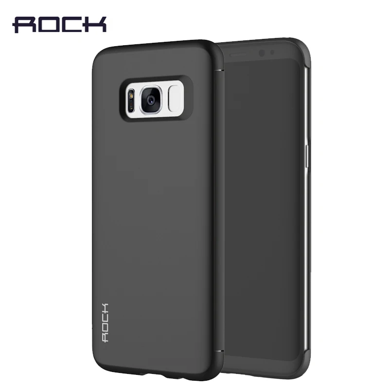 

Case For Samsung Galaxy S9 Plus Flip Cover Rock Dr.V invisible Luxury View Window Smart Flip Case for Samsung Galaxy S9 S9 Plus