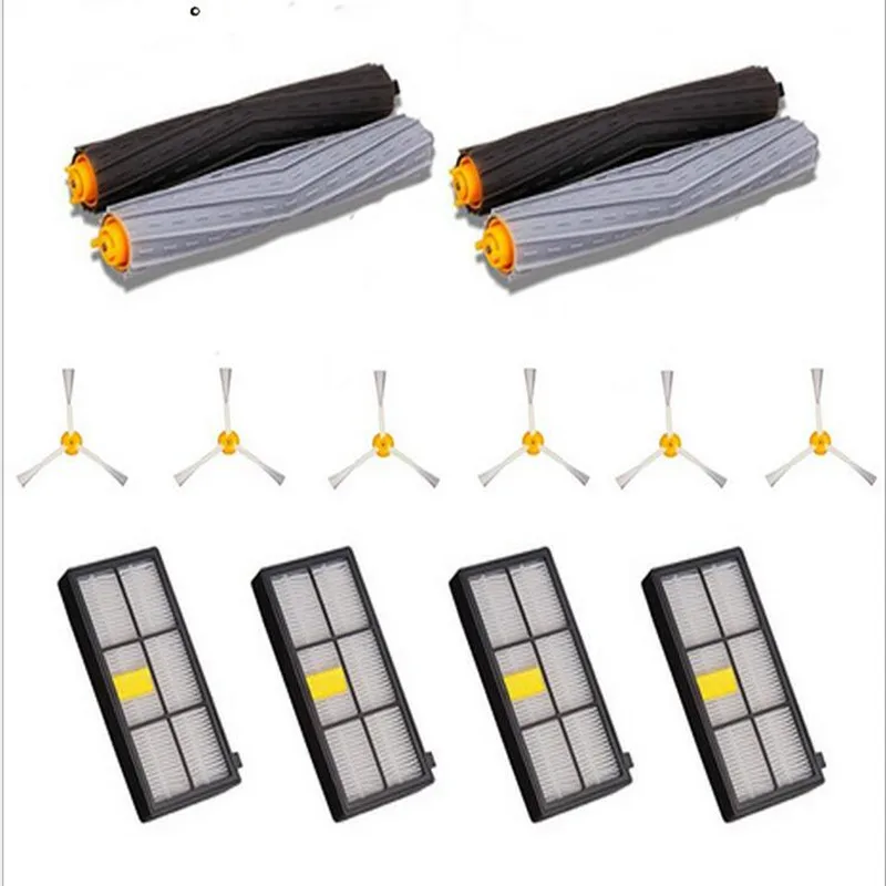 

14pc/lot Replacement Robot Vacuum Cleaner 800/870/880/960/980 4 Hepa Filter&2 Set Brush & 6 Side Brush