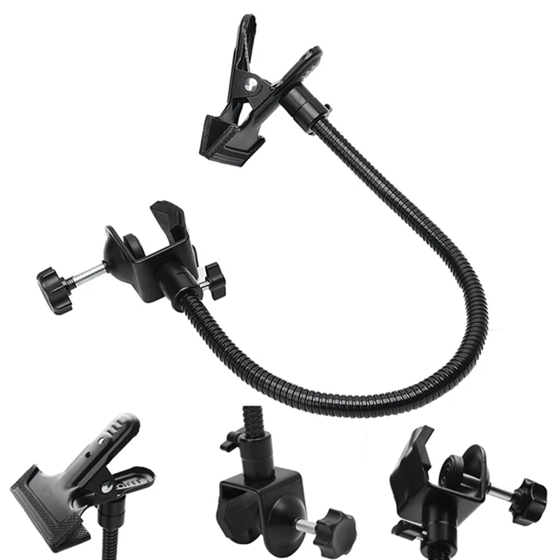 

Camera C Clamp Holder Clip Flex Arm For Reflector Light Stand Background