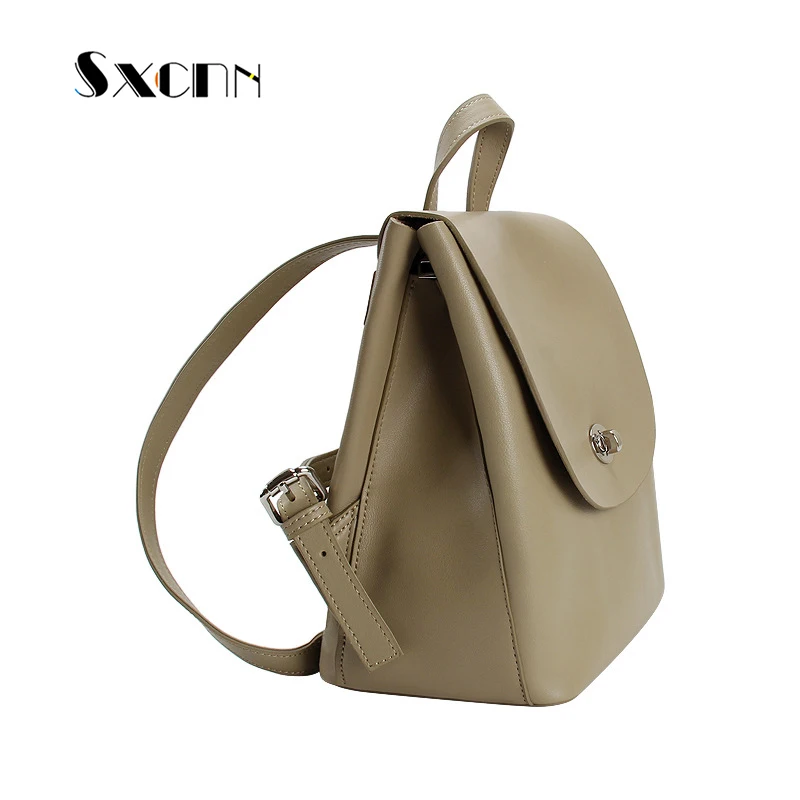 

SXCNN Casual Mini Girls backpack Genuine leather Women Shoulder bag Fashion luxury bag women bags designer Female school bag