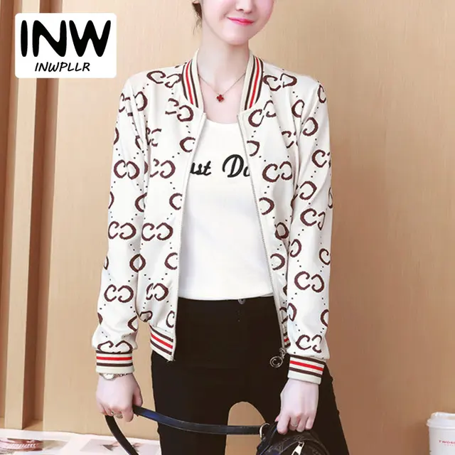 De Chaquetas Impresión 2019 Mujeres Moda Chaqueta Abrigos Casual zxnRAPw