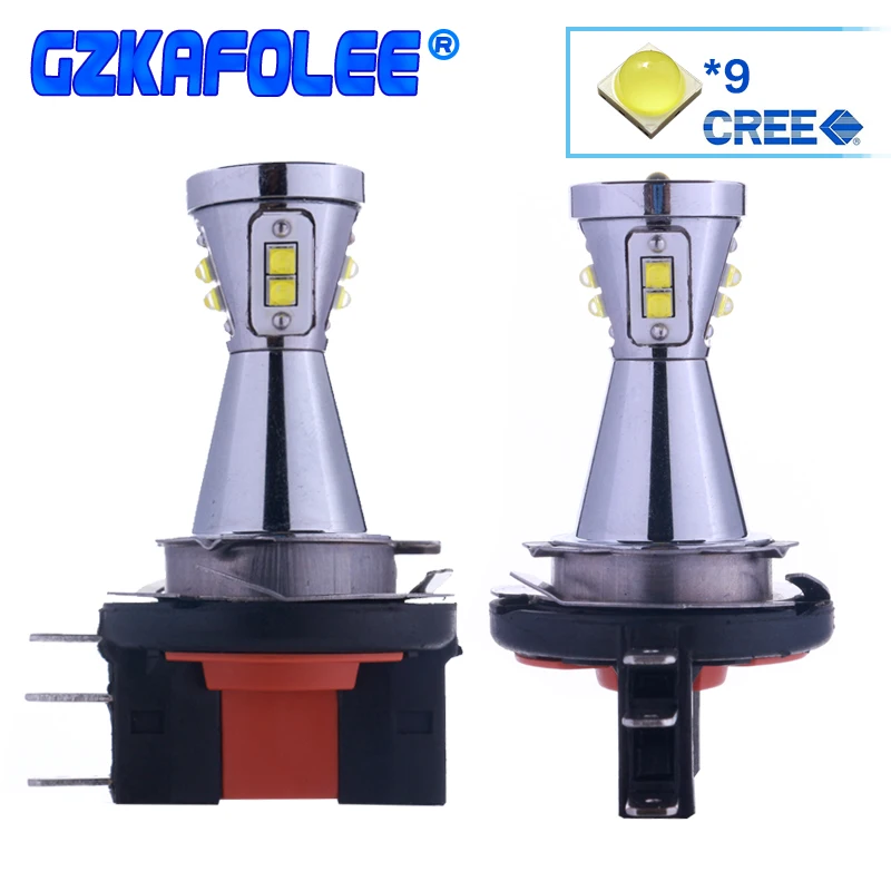 

gzkafolee car lights Fog light 2pcs h15 led car headlight bulbs led h15 12V 24V 30W 6000k 3000LM CR-EE chip