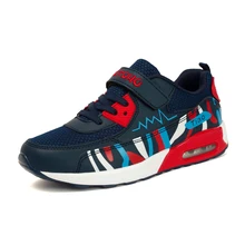 Граффити печати Дизайн дети Прогулки обувь на воздушной подушке детская спортивная обувь для мальчиков и девочек кроссовки Сетка Дышащая обувь на плоской подошве