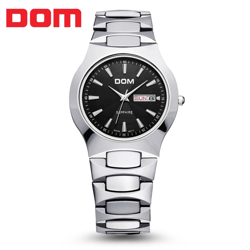 

Watches men tungsten steel Business Dress luxury brand Top Watch DOM quartz wristwatches Fashion Casual Sport relogio masculino