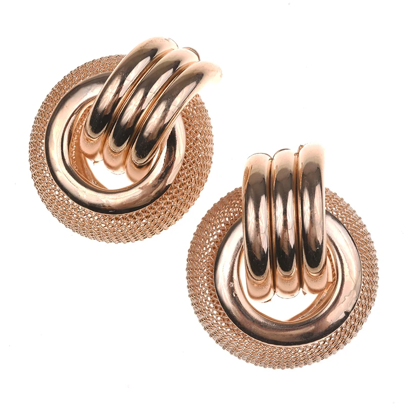 

ZA Punk Metal Drop Dangle Earrings For Women Geometric Party Vintage Big Circle Bohemian Earrings Bijoux