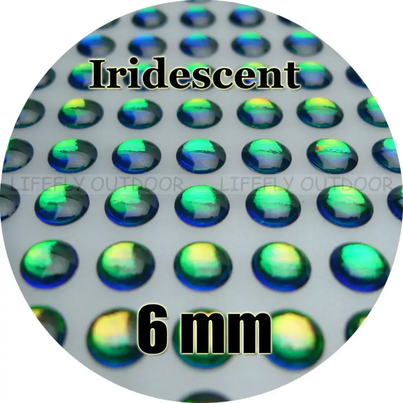 

6mm 3D Iridescent #2 / Wholesale 350 Soft Molded 3D Holographic Fish Eyes, Fly Tying, Jig, Lure Making