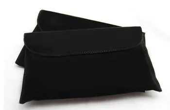 

12 pcs/lot Can Be Customized Black Flip Velvet Bags, Flannelette Gift Packaging Bag,Wallet Packaging Bags Dust Bags