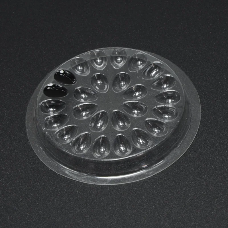 Eyelash Glue Holder 100pcs Plastic Glue Gasket Adhesive Pallet Eyelash Extension Pads Flower Shape Makeup Tool