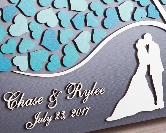 Personalizado 3d casamento livro de hóspedes alternativas