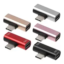 Двойной тип C USB-C наушники аудио зарядка зарядное устройство адаптер сплиттер конвертер для Xiaomi 6X8 Note3 Mix 2 huawei mate