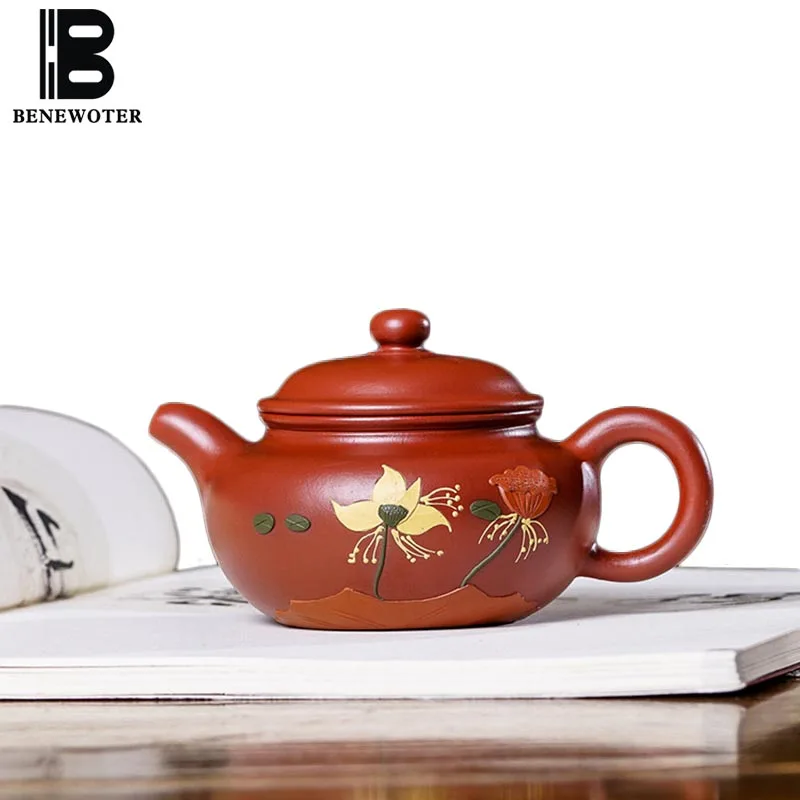 220cc Authentic Yixing Purple Clay Teapot for Home Drinkware Raw Ore