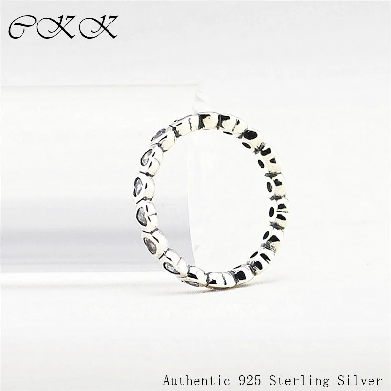 

Authentic 925 Sterling Silver Heart Ring With Cubic Zirconia for Women DIY Fine Jewelry SR051
